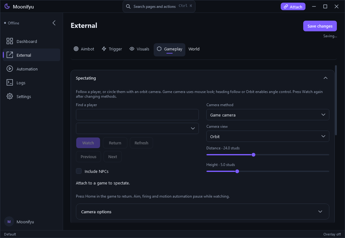 The actual Moonifyu desktop application